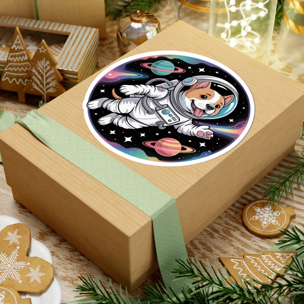 Astronaut Dog Lover Pitbull Sticker - Cute Space Puppy Vinyl Decal 3" 4" 6" Inch