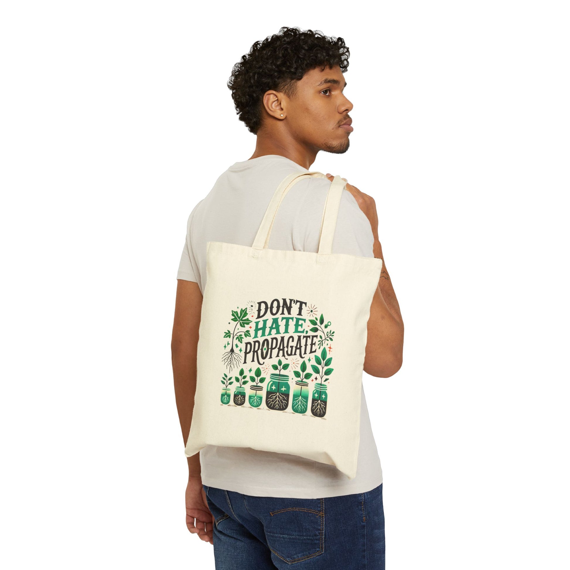 Plant Lover Canvas Tote Bag - Don't Hate Propagate