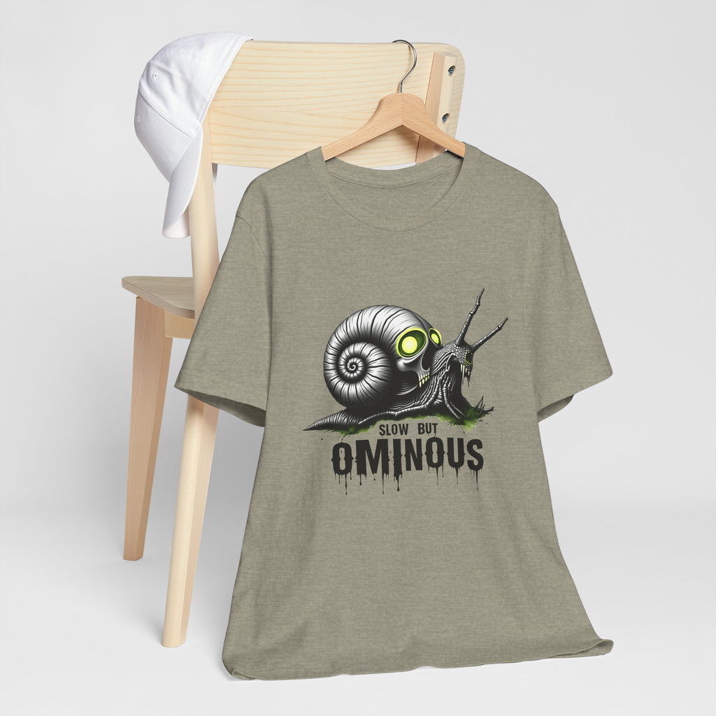 Slow but Ominous Aesthetic Tee | Dark Alternative Humor Snailcore T-Shirt