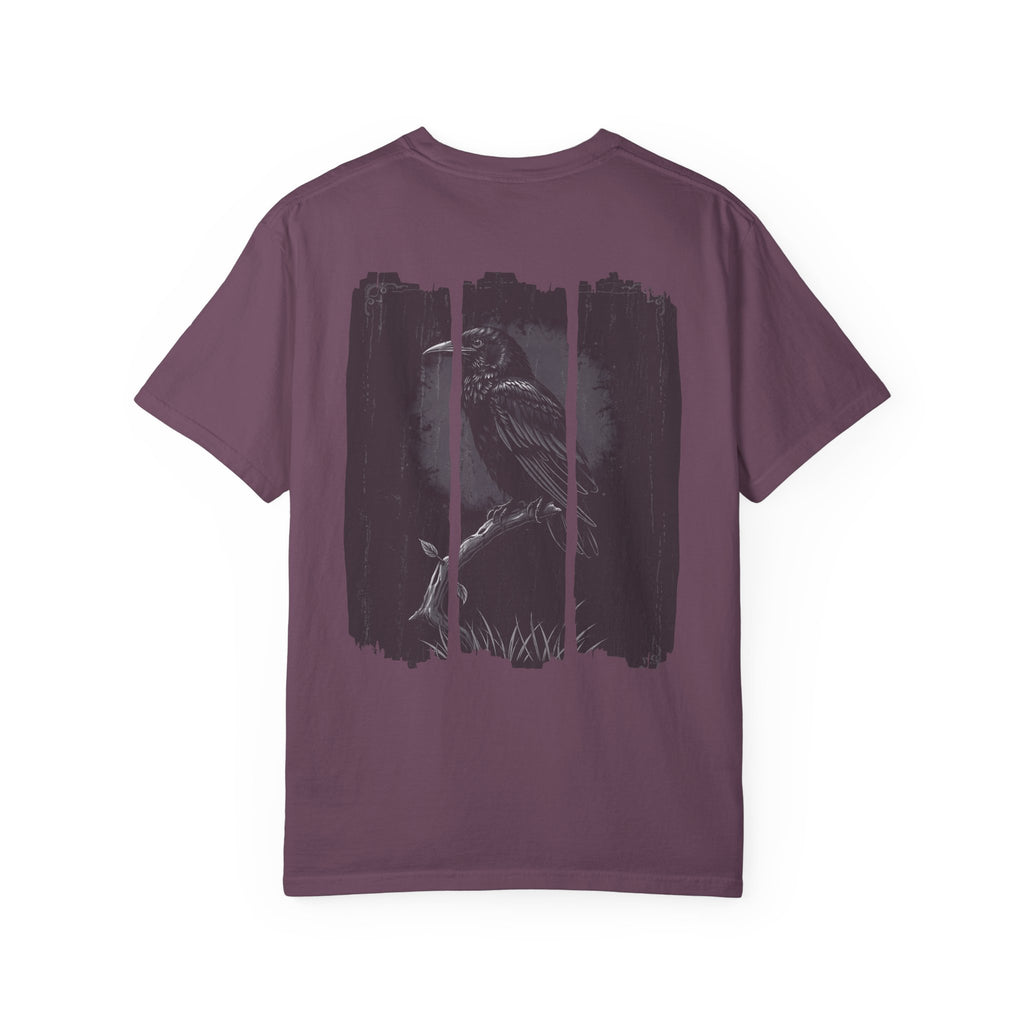 Raven Black Crow Brush Stroke Shirt - Comfort Colors Tee with Spooky Gothic Vibes