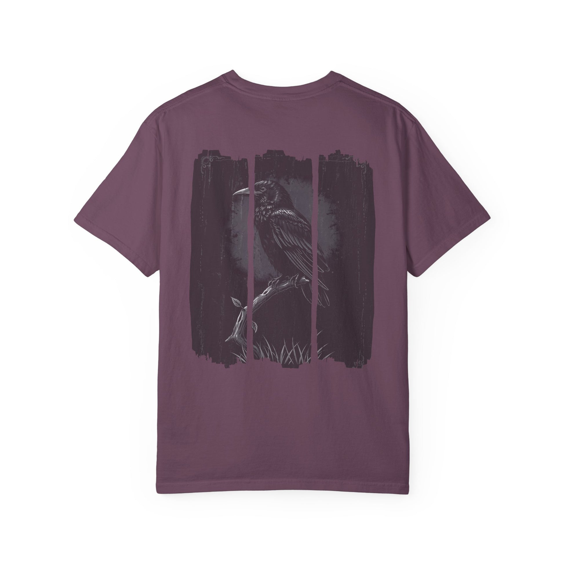 Raven Black Crow Brush Stroke Shirt - Comfort Colors Tee with Spooky Gothic Vibes