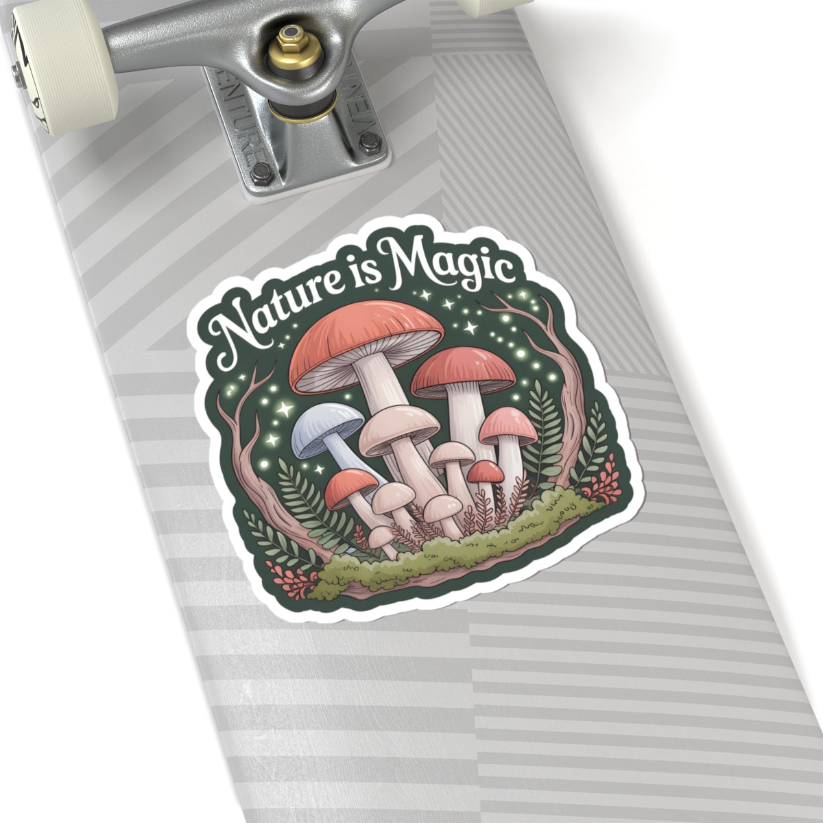 Whimsical Nature is Magic Mushroom Sticker - Cottagecore Toadstool Vinyl Decal 3" 4" 6" Inch