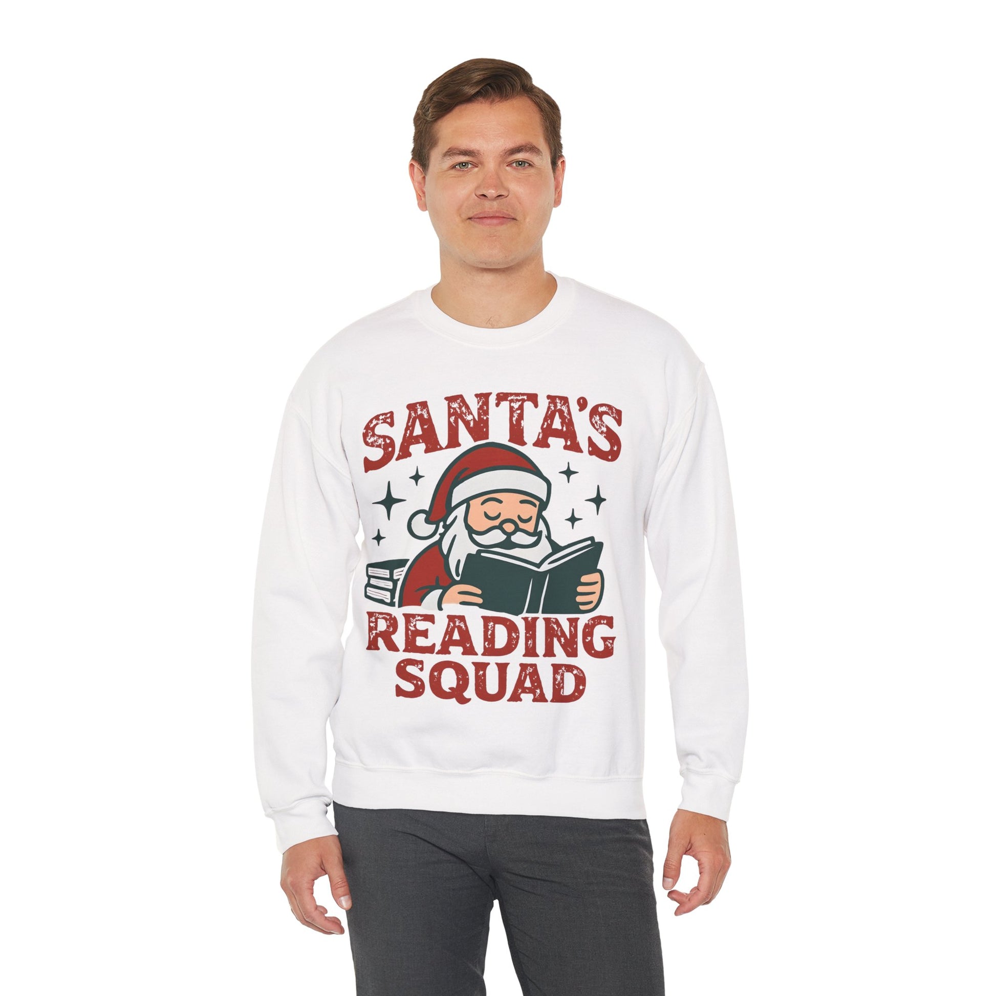Santa's Reading Squad Sweatshirt | Christmas Holiday Book Lover Pullover