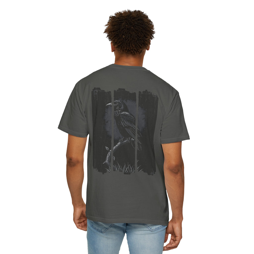 Raven Black Crow Brush Stroke Shirt - Comfort Colors Tee with Spooky Gothic Vibes