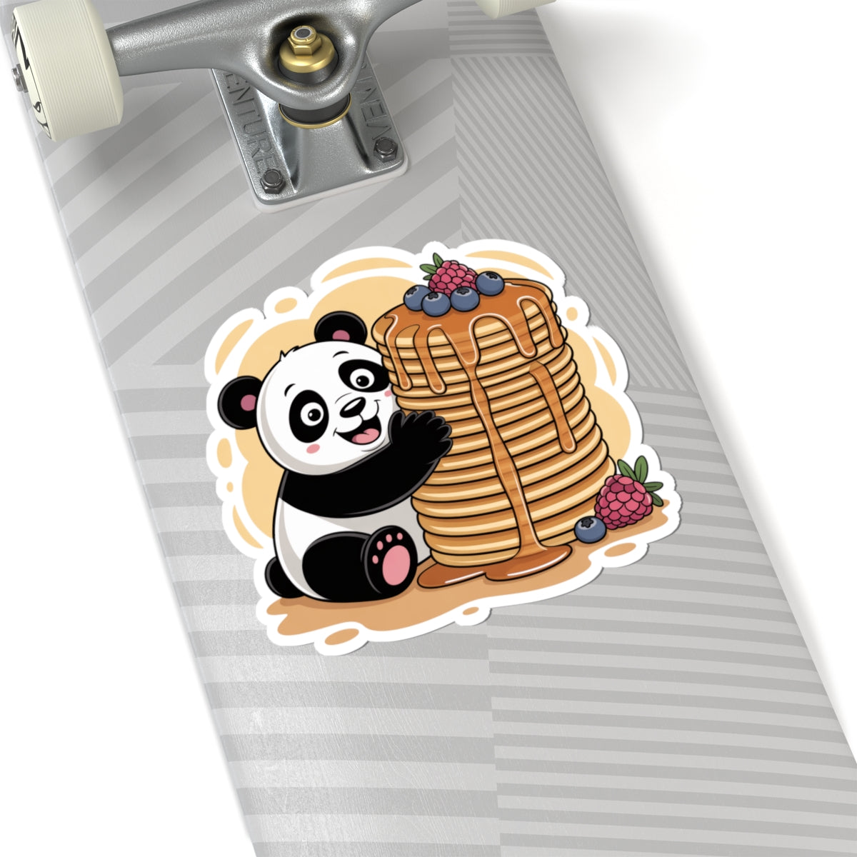 Funny Panda Pancakes Sticker - Kawaii Breakfast Animal Cute Bear Vinyl Decal