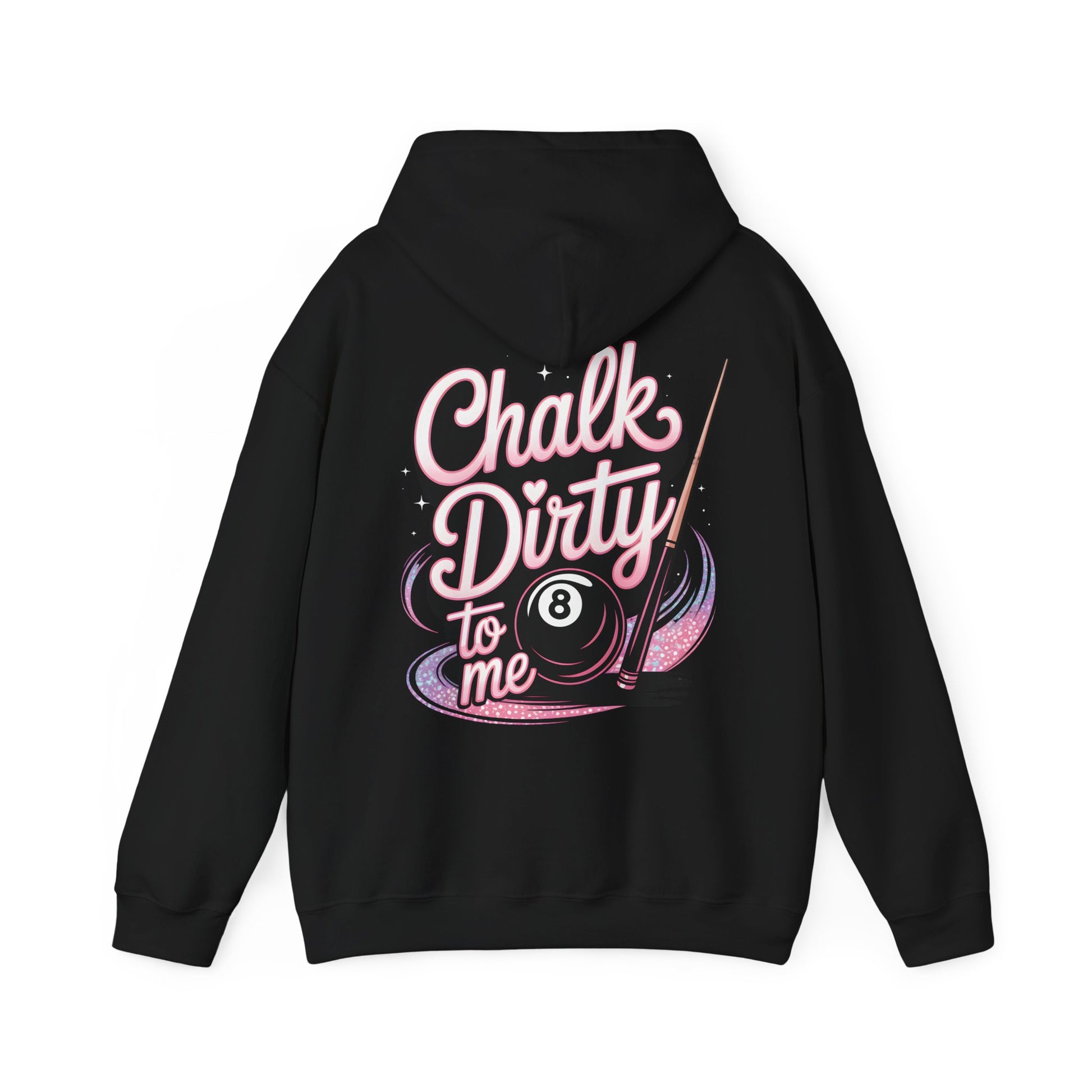 Chalk Dirty To Me Pink Pool Billiards Hoodie - Gildan 18500 Pullover