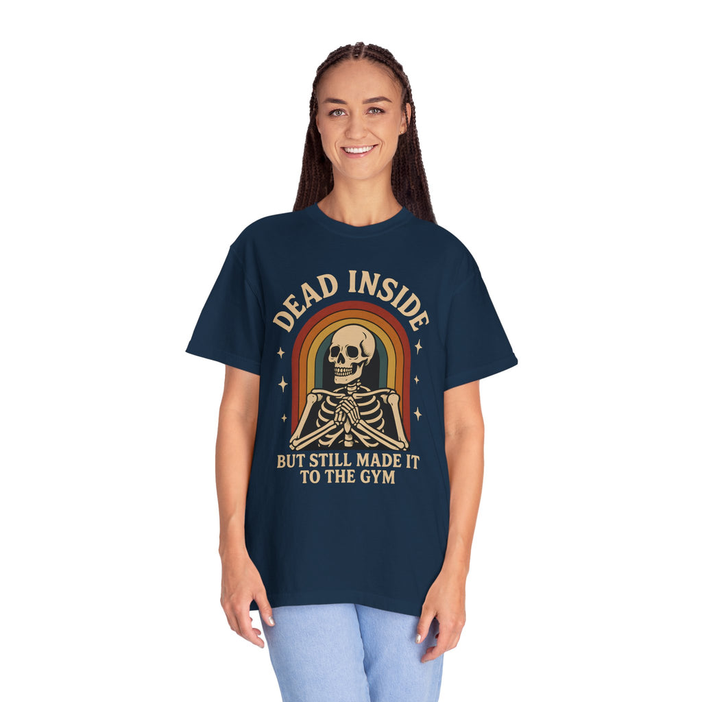 Funny Retro Gym Shirt - Dead Inside But Still Made It To the Gym