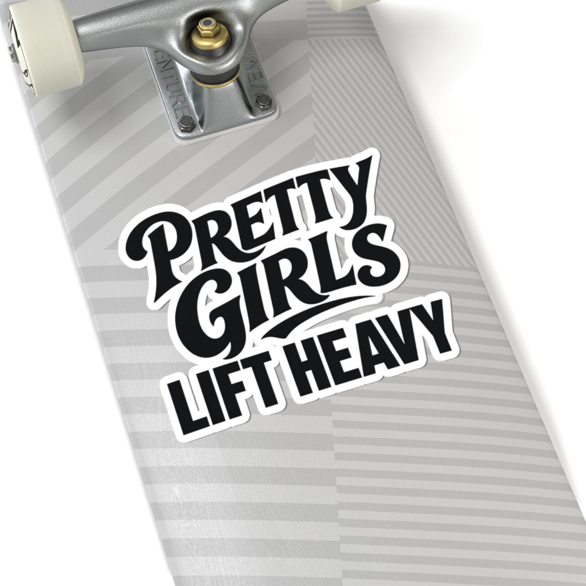 Pretty Girls Lift Heavy Sticker - Funny Gym Girl Lifting Vinyl Decal