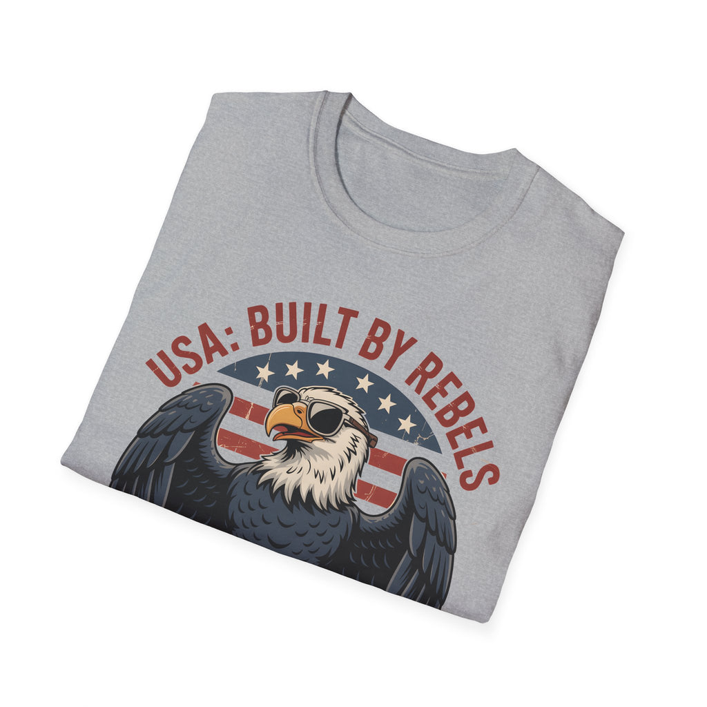 USA 4th of July T-Shirt Patriotic American Eagle Graphic Tee Independence Day 1776