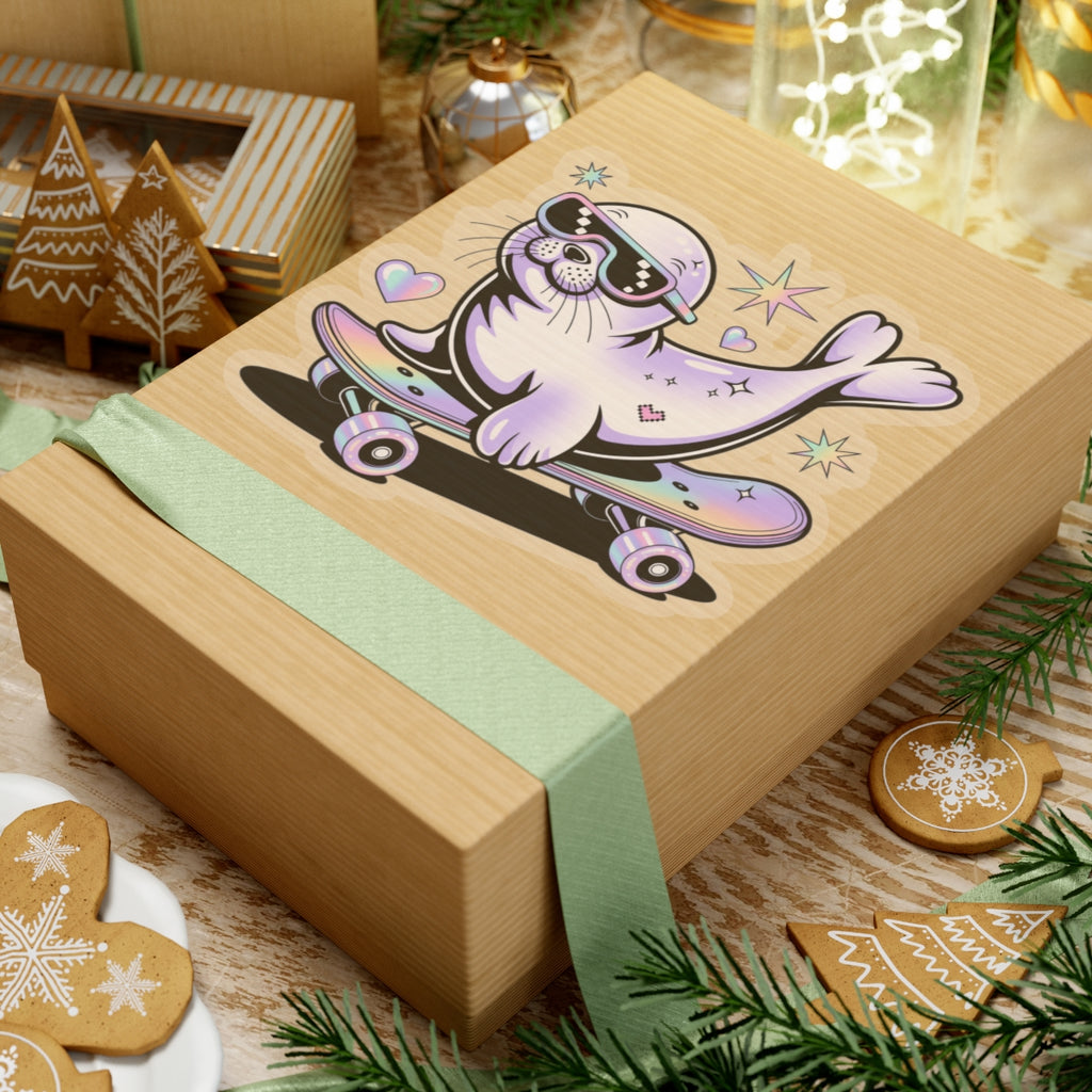 Y2K Baby Seal Skateboarding Sticker – Cute 2000s Aesthetic Retro Skater Decal