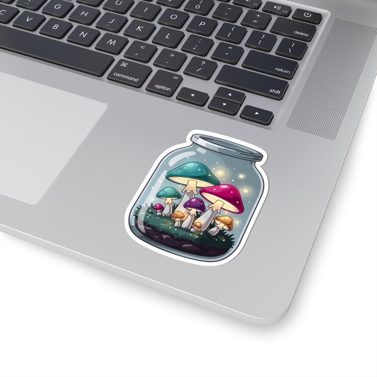 Magical Terrarium Mushroom Jar Sticker - Colorful Fairycore Fungi Vinyl Decal 3" 4" 6" Inch
