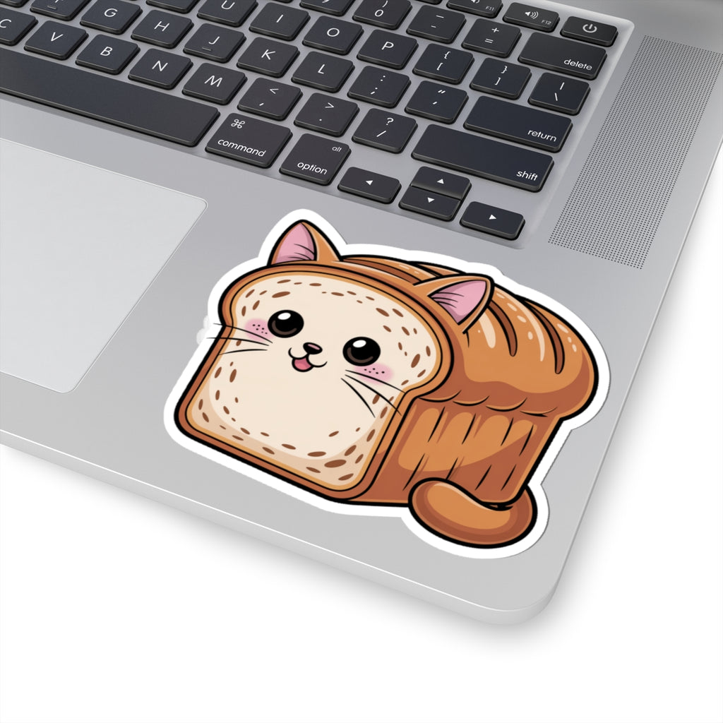 Kawaii Cat Bread Loaf Sticker Cute Cartoon Kitty Toast Anime Style