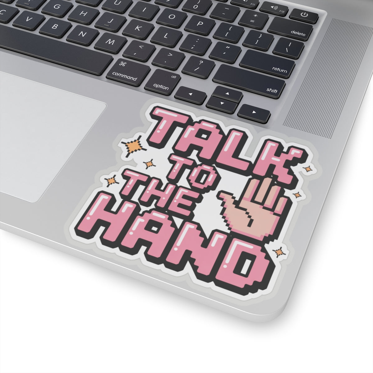 Y2K Talk To The Hand Sticker Funny 2000s Aesthetic Sassy Attitude Decal Retro Pink Pixel Art