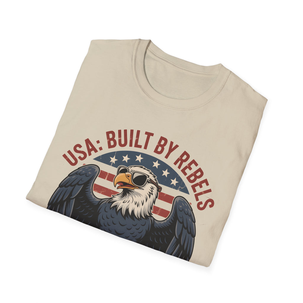 USA 4th of July T-Shirt Patriotic American Eagle Graphic Tee Independence Day 1776