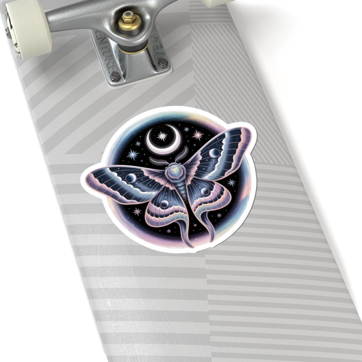 Celestial Boho Moth Sticker - Mystical Moon & Stars Witchy Aesthetic Vinyl Decal 3" 4" 6" Inch