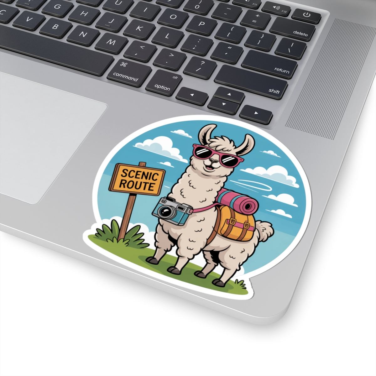 Llama Road Trip Sticker - Adventure Travel Vacation Cute Animal Vinyl Decal