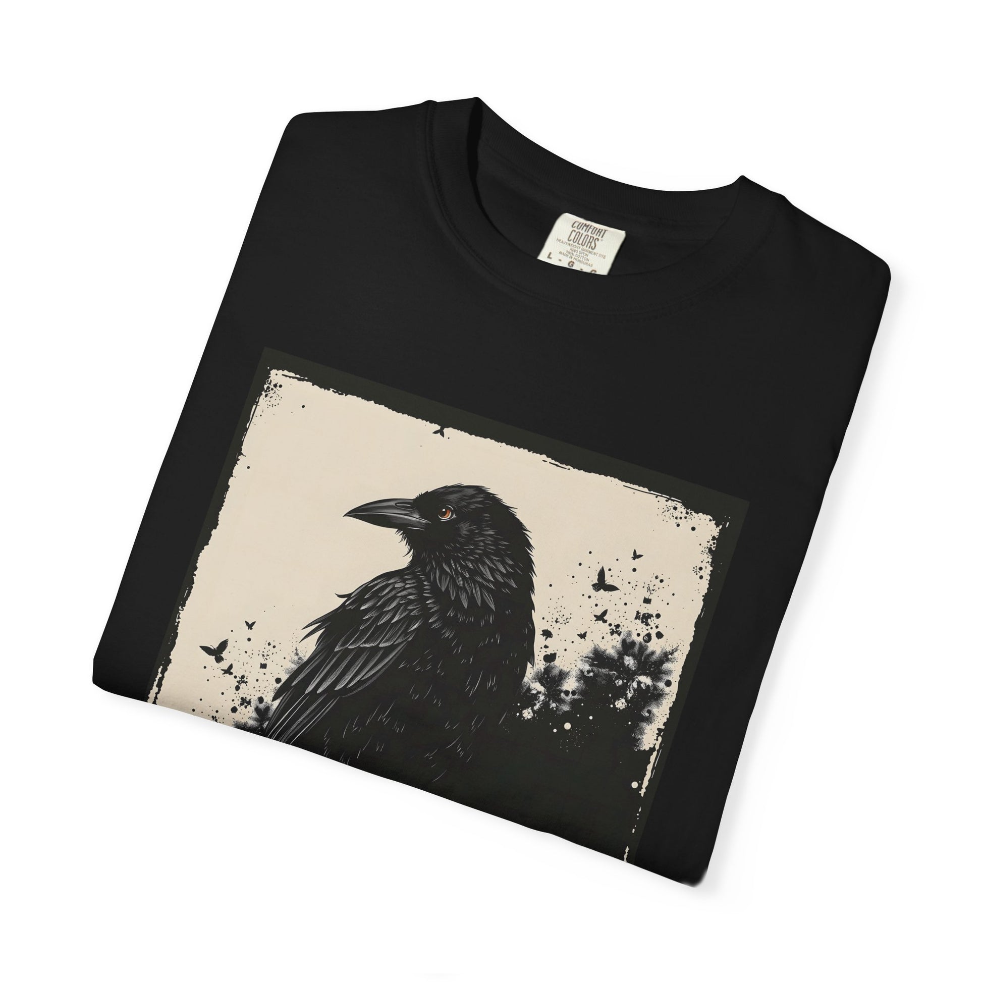Gothic Raven Comfort Colors TShirt | Dark Academia Aesthetic Tee