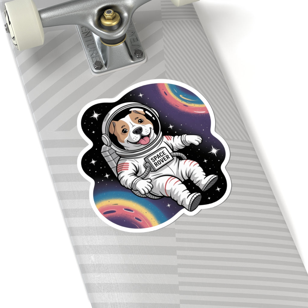 Pitbull Astronaut Space Pup Sticker - APBT Cosmic Vinyl Decal