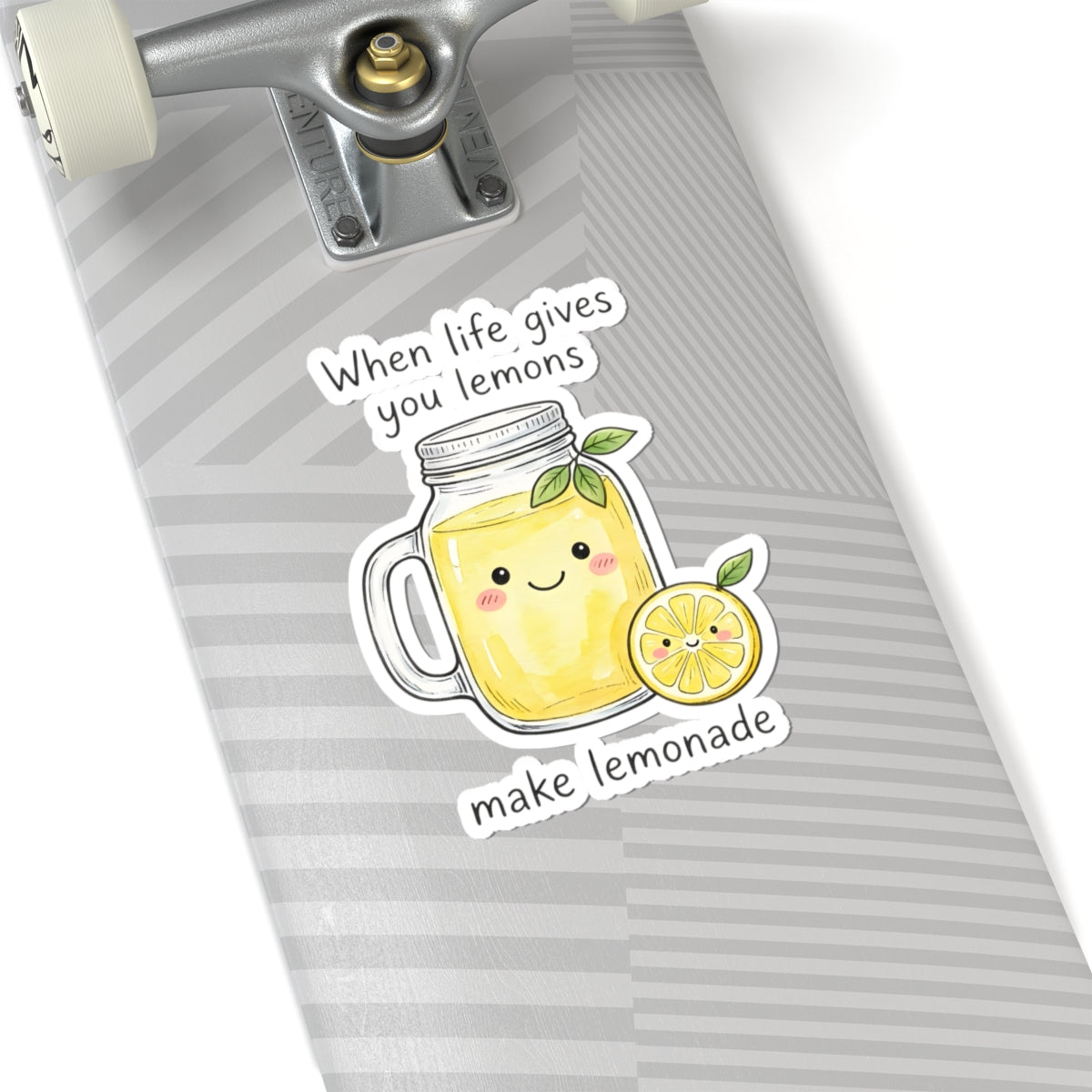 When Life Gives You Lemons Make Lemonade Sticker - Cute Motivational Quote Aesthetic Vinyl Decal 3" 4" 6" Inch