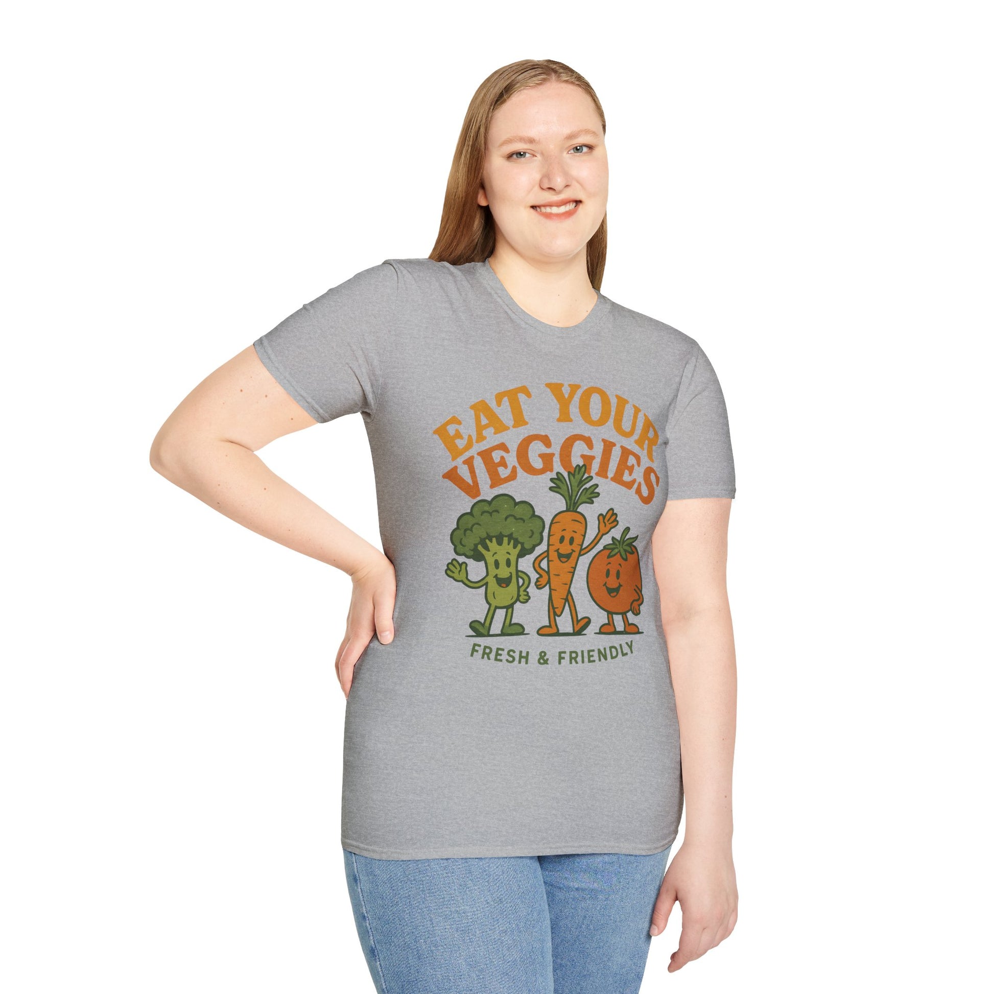 Retro Eat Your Veggies T-Shirt - Vintage Retro Vegan Vegetarian Tee
