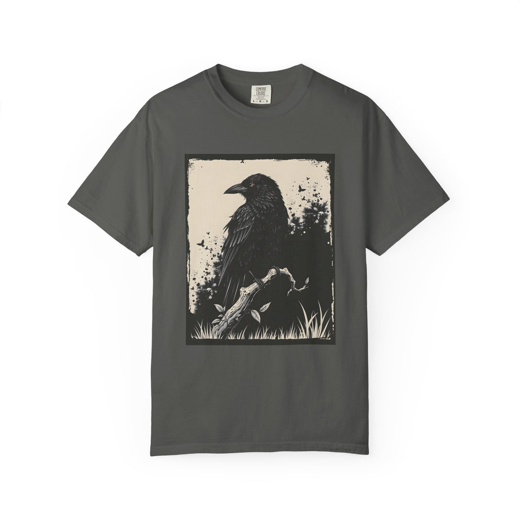 Gothic Raven Comfort Colors TShirt | Dark Academia Aesthetic Tee