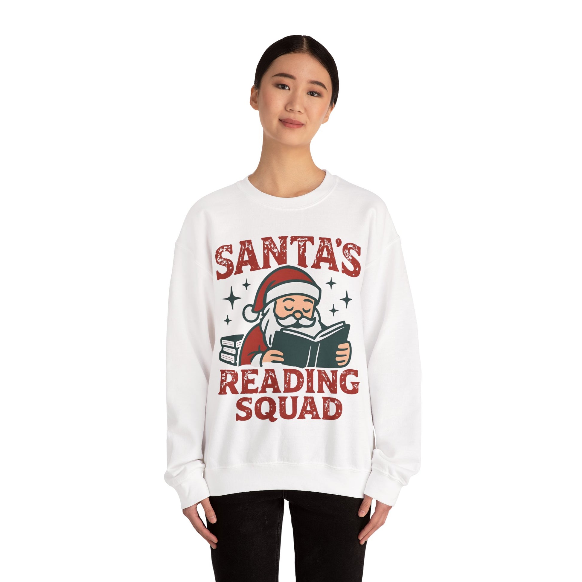 Santa's Reading Squad Sweatshirt | Christmas Holiday Book Lover Pullover