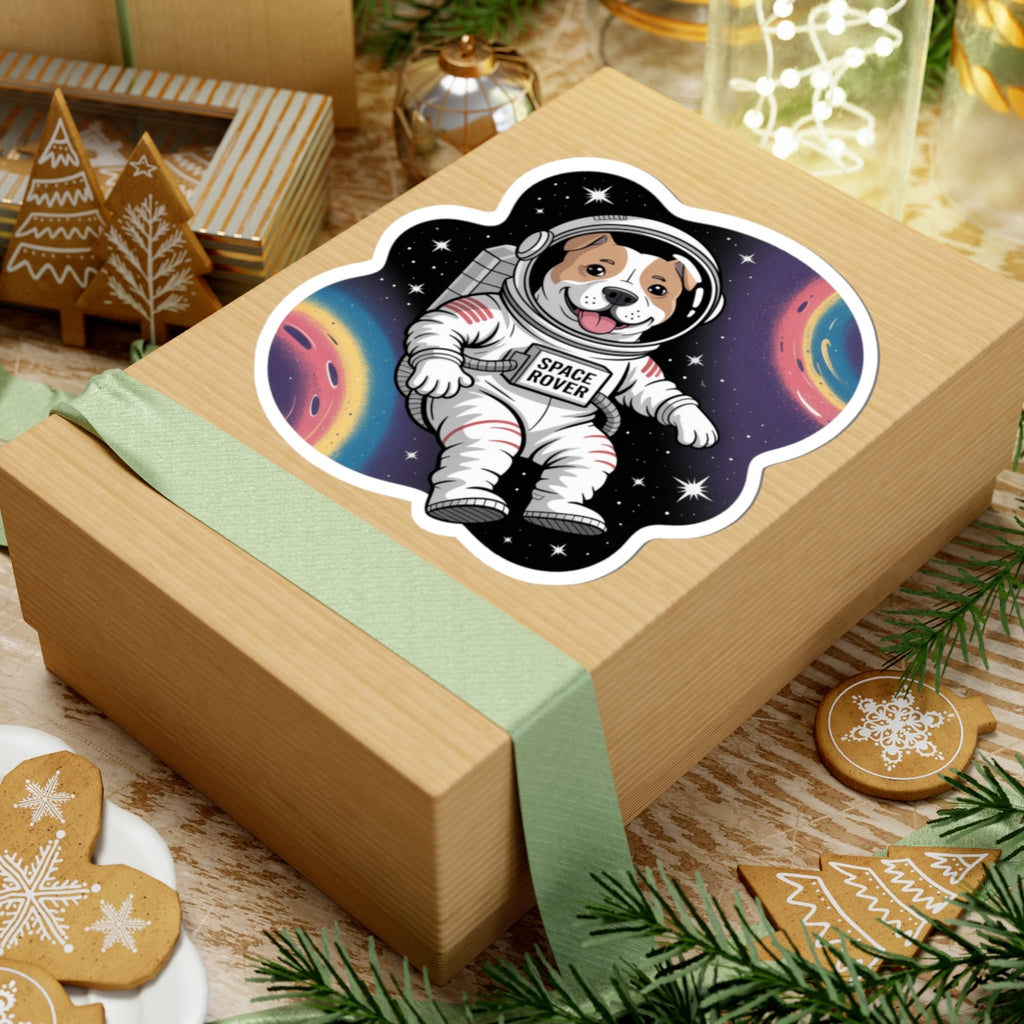 Pitbull Astronaut Space Pup Sticker - APBT Cosmic Vinyl Decal
