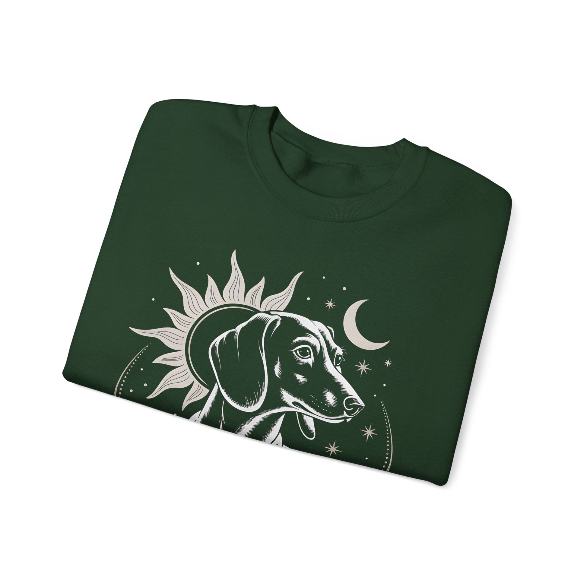 Dachshund Long Dog Sweatshirt - Celestial Boho Doxie Weiner Dog Lover Pullover