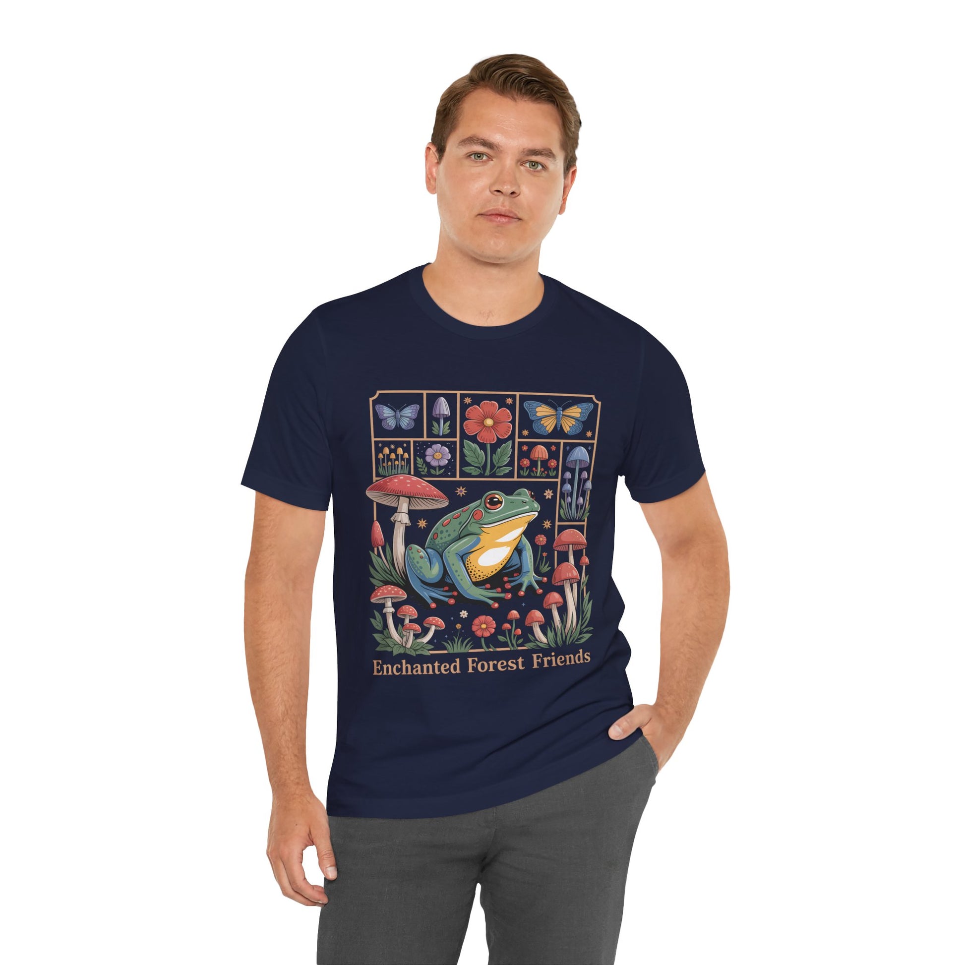Cottagecore Frog T-Shirt - Enchanted Forest Nature Aesthetic Bella Canvas 3001