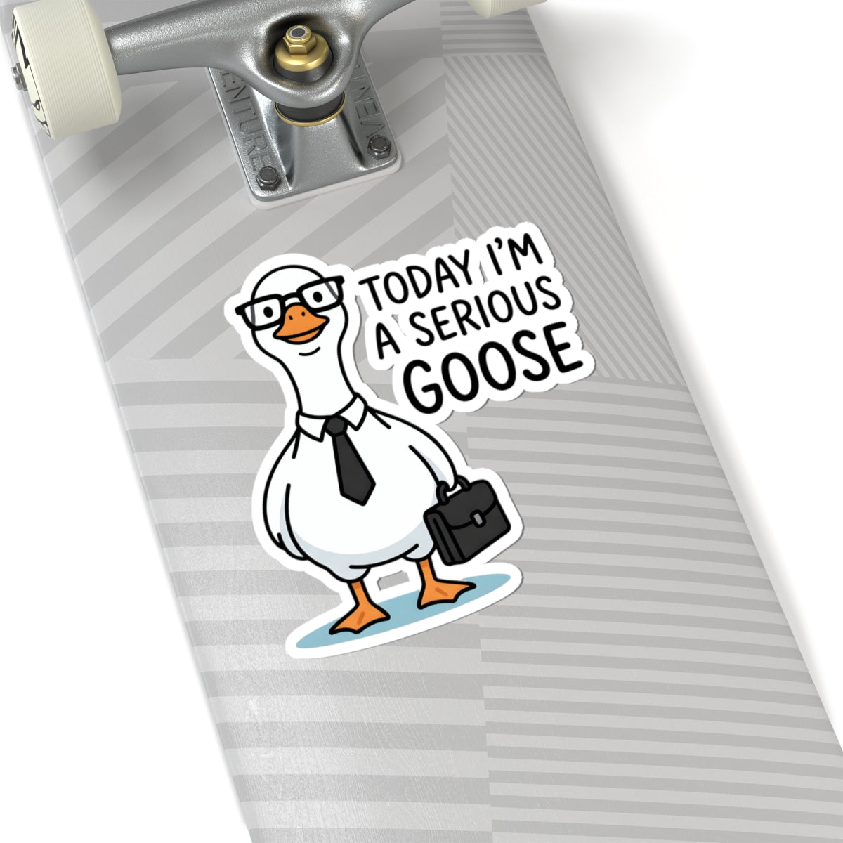 Today I'm a Serious Goose Sticker - Funny Business Bird in Suit Briefcase Vinyl Decal 3" 4" 6" Inch